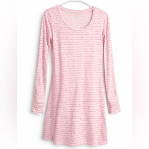 VINTAGE Victoria's Secret Logo Script Nightshirt - Pink Long Sleeve - XS